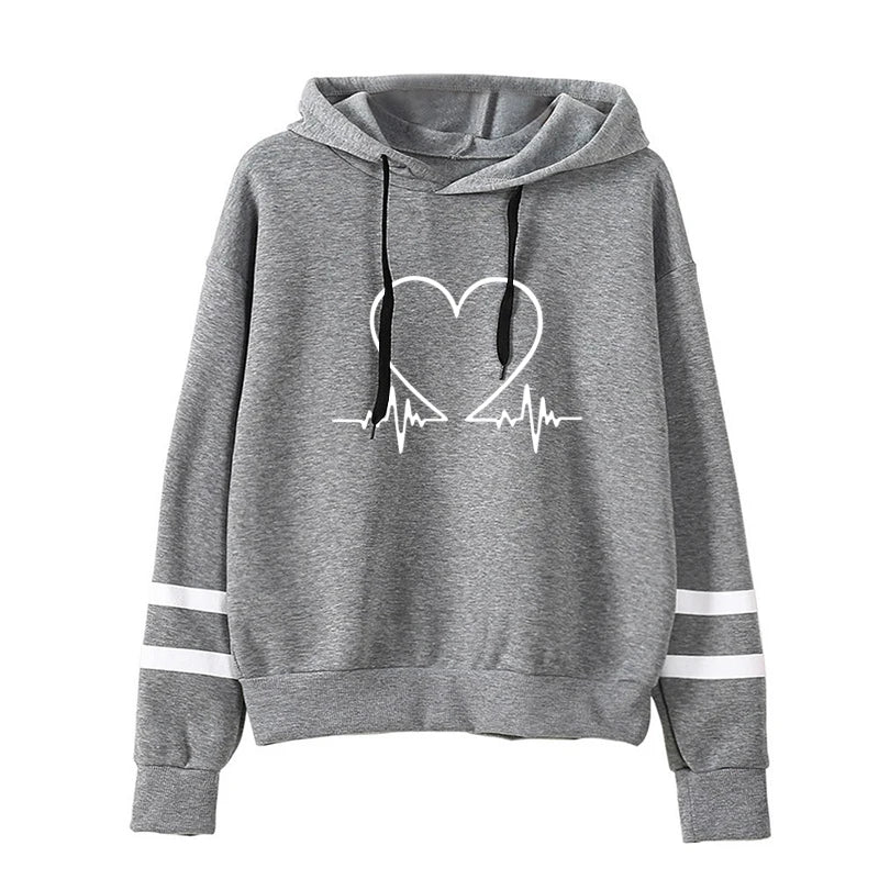 2025 Woman Clothing Style Hoodies Fashion Women's Sweatshirts Daily Pullovers Stripe Sports Printing Casual Jogging Versatile