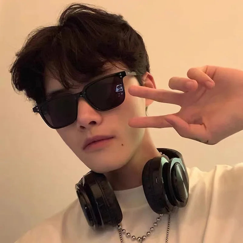 Rectangle Sunglasses Women Men Polygon Vintage Brand Designer Square
