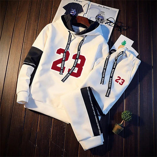 Sweatshirts for Men Casual Men's Set Hoodie Sports Pants and
