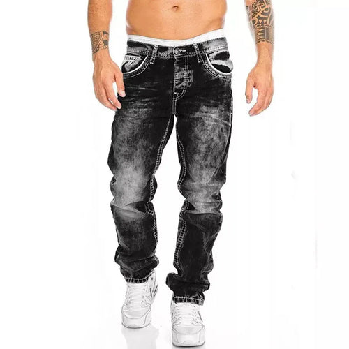 Mens Jeans Brands Straight Stretch Slim Jean Homme Pantalones Hombre