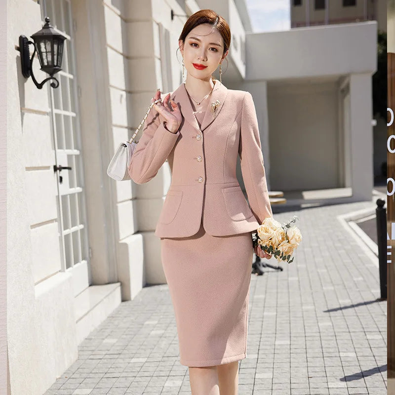 2023 New Autumn Work Wear Women's Suit Elegant Solid Blazer