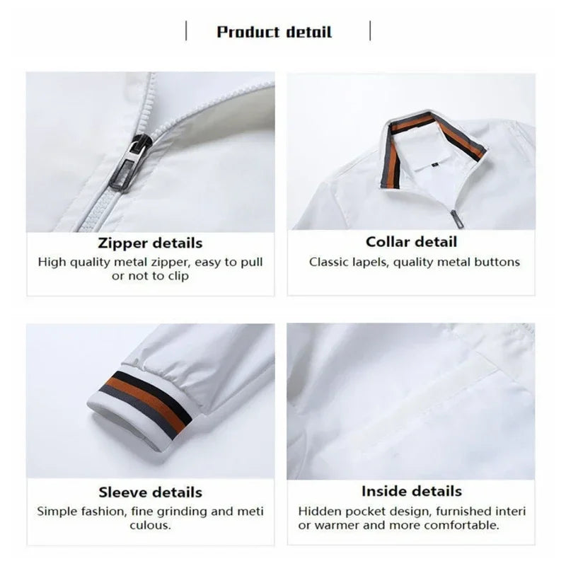 High End Embroidered CAMEL High-quality Men's Zippered Jacket, Spring