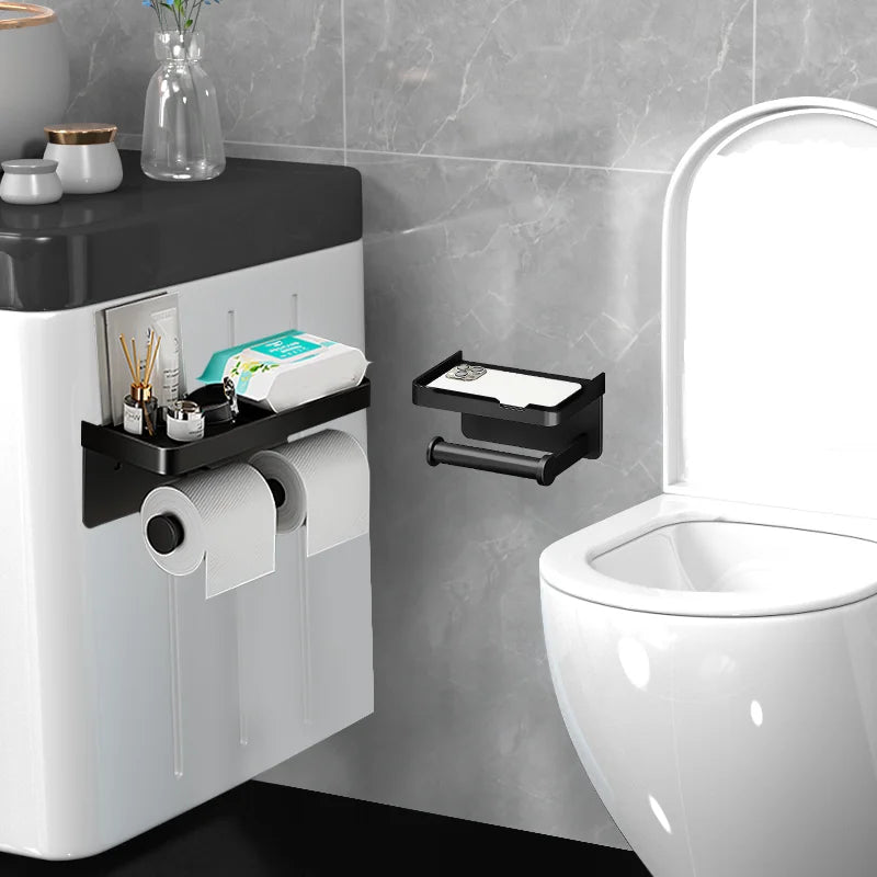 Toilet Paper Holder Wall-Mounted Aluminum alloy Toilet paper holder