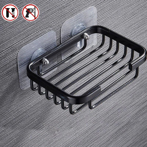 1PC Free Drill Soap Dish Holder Wall Mounted Storage Rack Holder