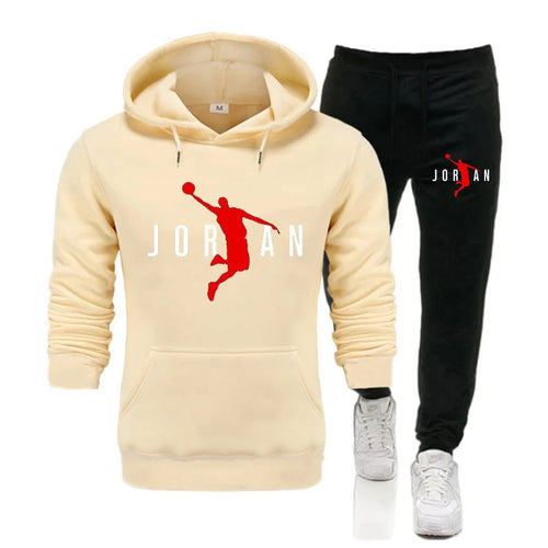 2024 Fall Winter Men's Tracksuit Hoodie Pants 2Pcs Sets Suit Leisure