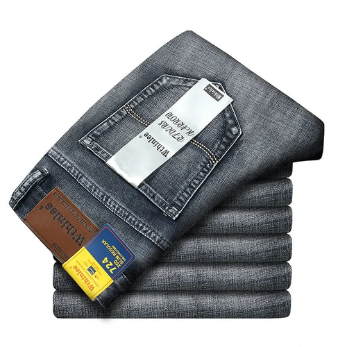 Wthinlee New Business Men's Jeans Casual Straight Stretch Fashion