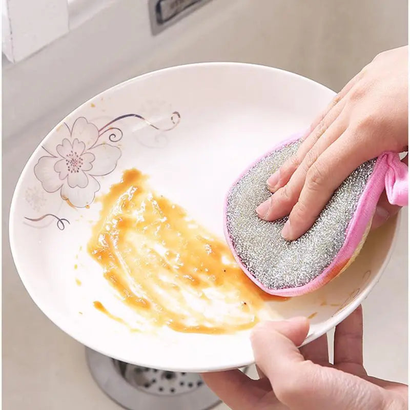 10/5/3PCS Double Side Dishwashing Sponge Dish Washing Brush Pan Pot
