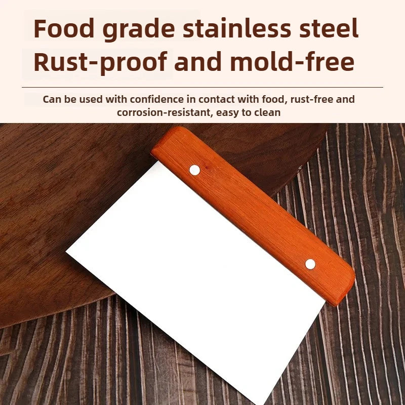 Stainless steel Bake Scraper Trapezoidal Cream Cake Dough Knife