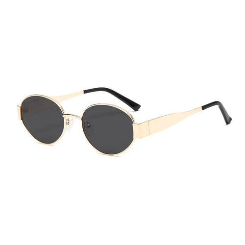 Retro Small Oval Sunglasses Men Women Luxury Metal Round Sun Glasses