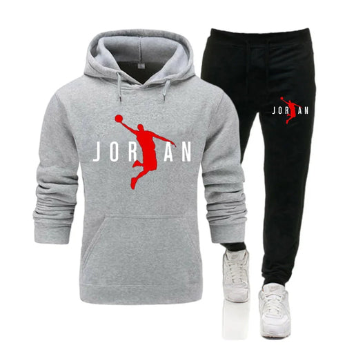 2024 Fall Winter Men's Tracksuit Hoodie Pants 2Pcs Sets Suit Leisure