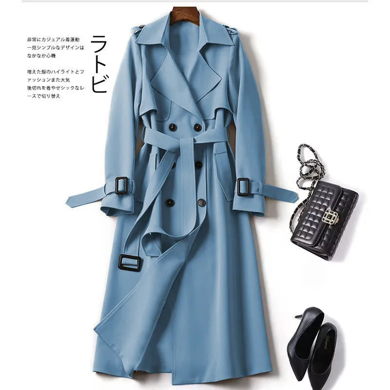 Autumn Winter Long Sleeve Trench Coat For Women 2024 Fashion Loose