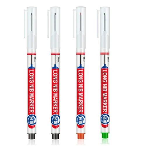 4Pcs/Set 20mm Deep Hole Long Nib Head Markers For Metal Perforating