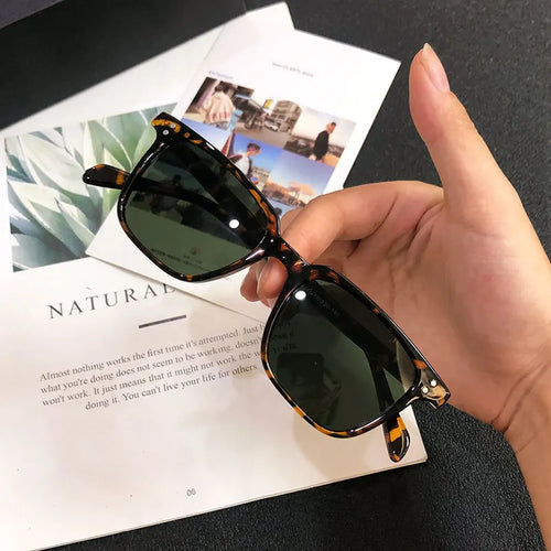 Rectangle Sunglasses Women Men Polygon Vintage Brand Designer Square