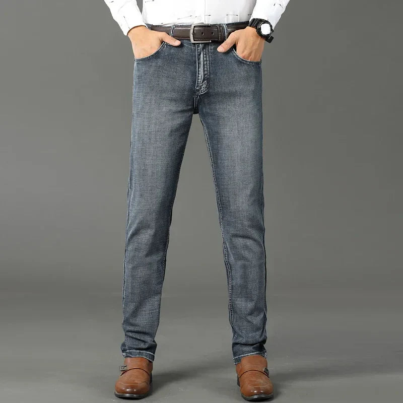 Wthinlee New Business Men's Jeans Casual Straight Stretch Fashion
