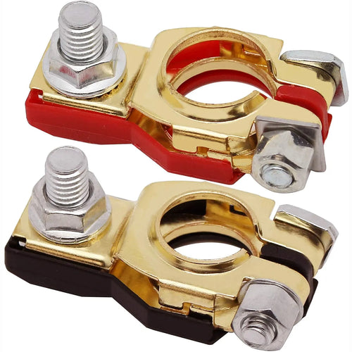 2pc Automotive Battery Terminal Wire Cable Clamp Quick Release