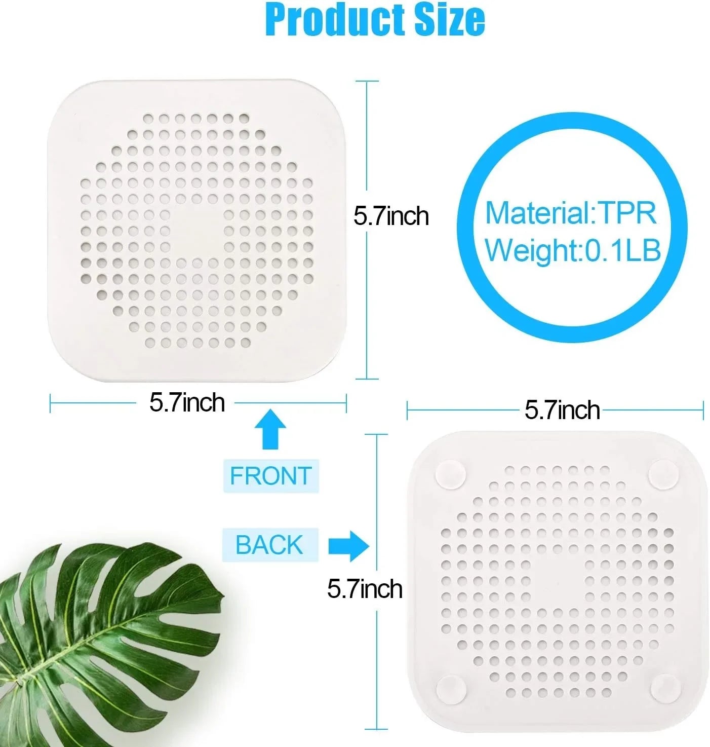 Sewer with Suction Cup, Floor Drain Mat, Kitchen, Bathroom, Anti