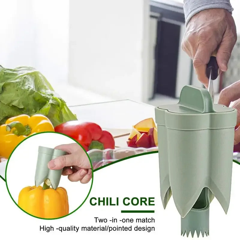 Pepper Corer Chili Seed Remover Jalapeno Peppers Cucumber Tomato