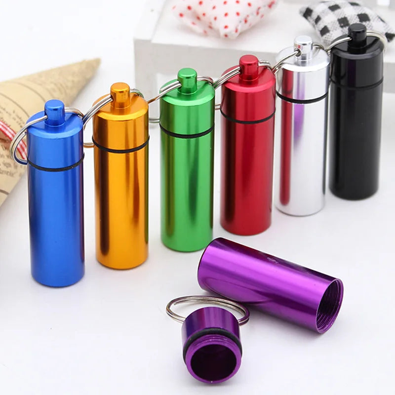 Metal Original Mini Small Pillbox Keychain For Medicines Pocket