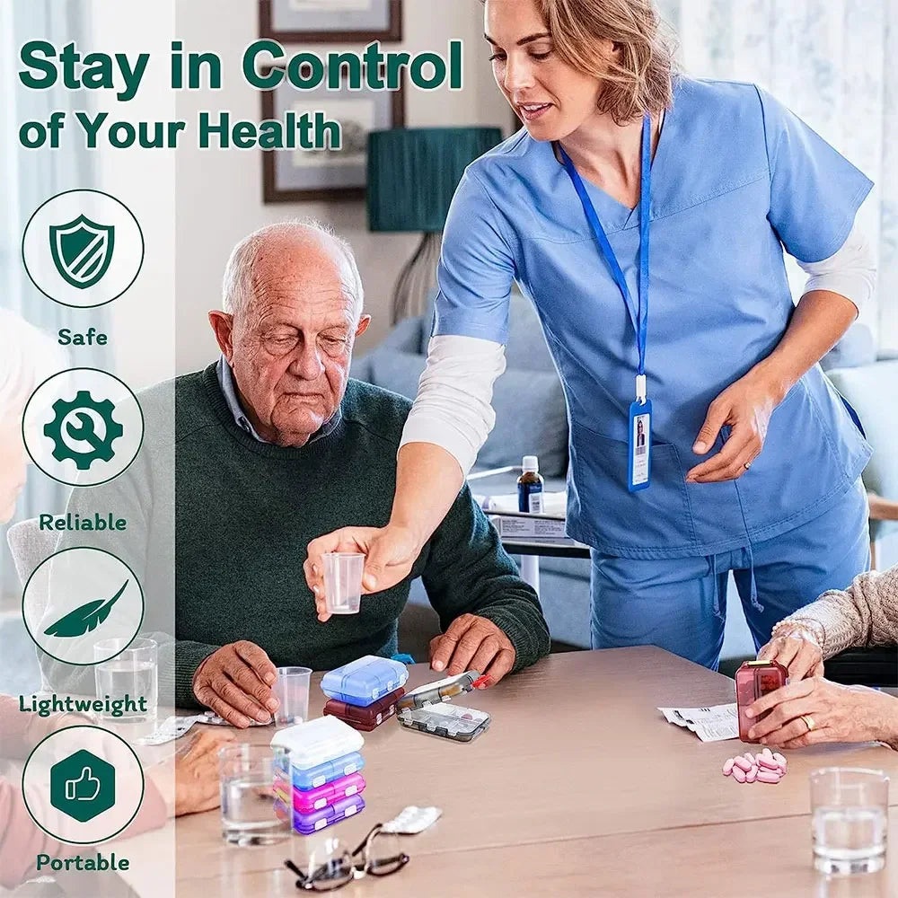 Travel Pill Organizer Portable Pocket Pharmacy Pill Box - Small Pill