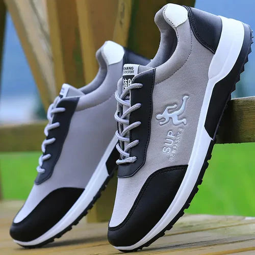 Men Tennis Shoes Canvas Sports Shoes for Men Lace Up Breathable Casual