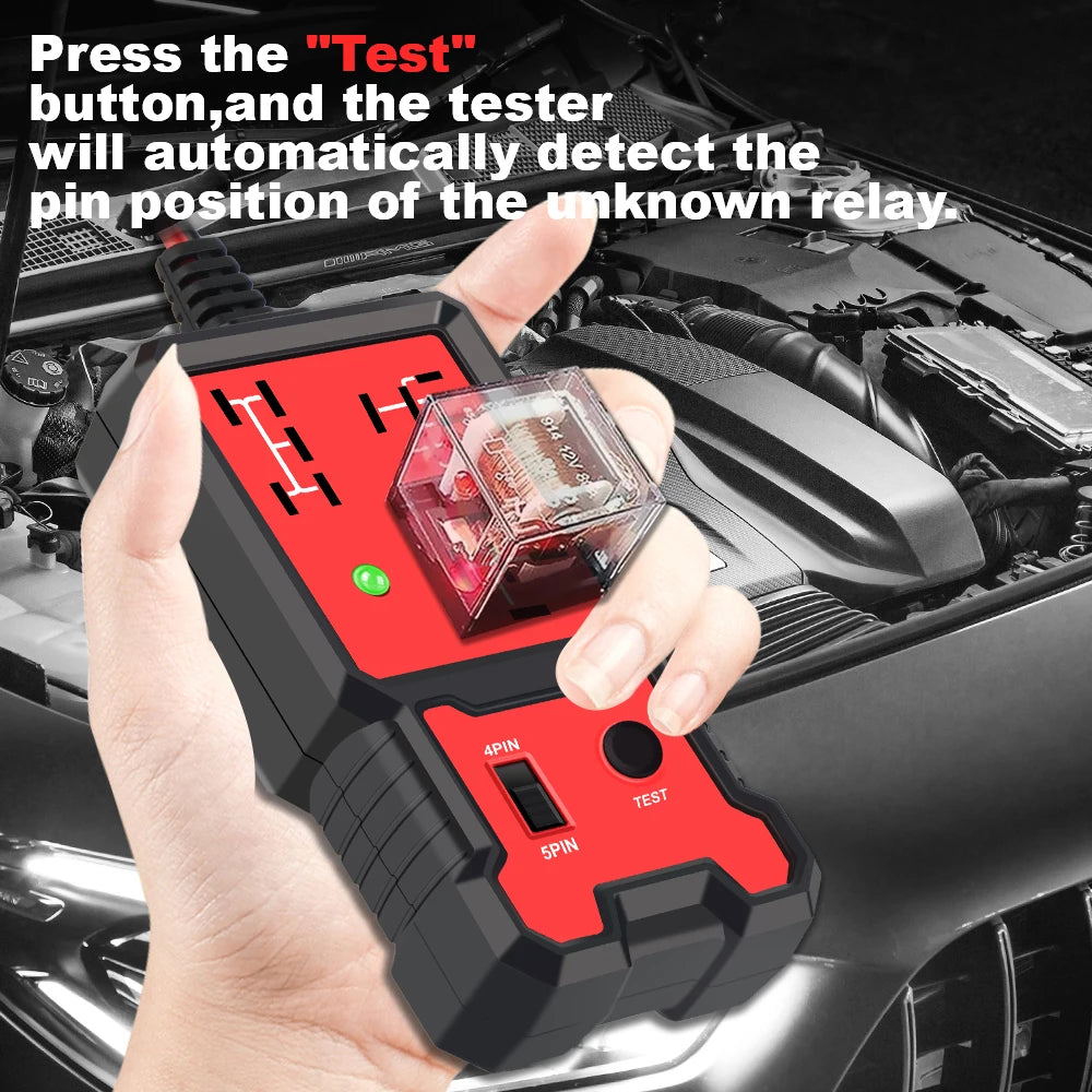 Automotive Electronic Relay Tester Car Relay Tester Universal 12V LED