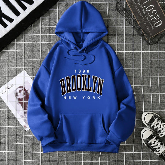 2025 Winter New Women's Hoodie High Street Unisex style Double Pockets Sweatshirts Outerwear Plus-Size Women's Clothing CYXX227