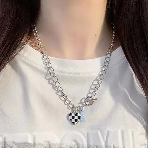 Punk Butterfly Pendant Necklace Women Y2K Crystal Light Luxury Egirl