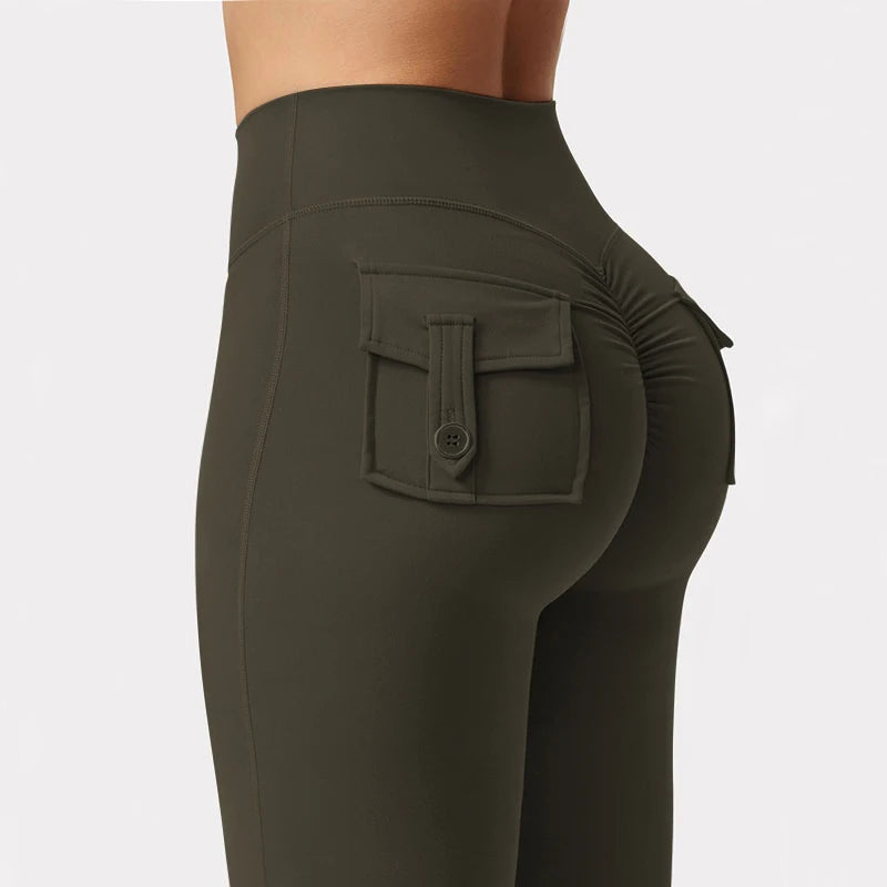 Newest Women Wide Leg High Stretch Yoga Leggings Naked Feeling