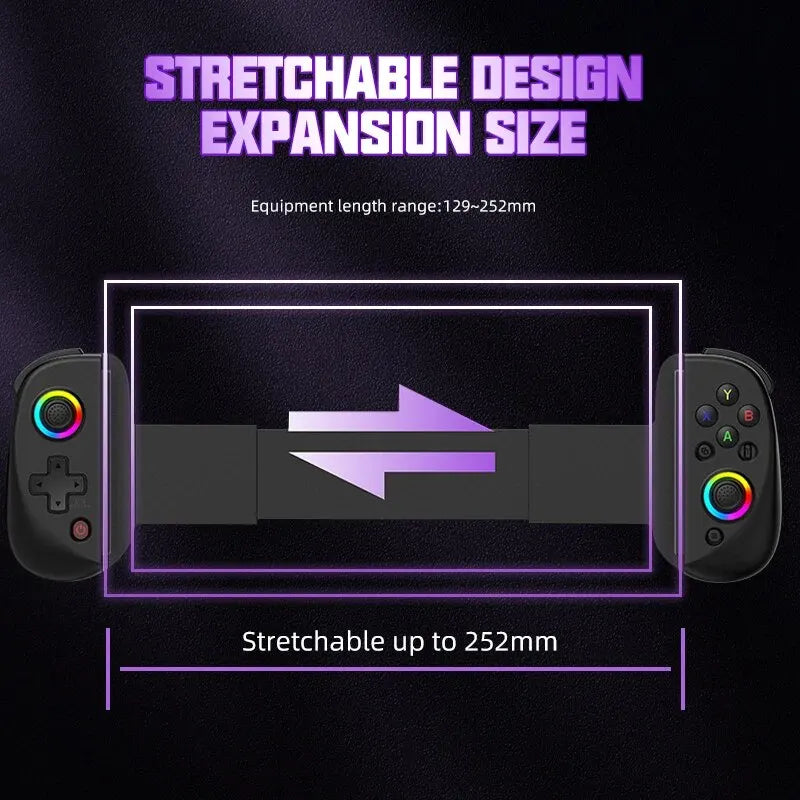 VILCORN D8 Gaming Dual Hall Flexible RGB Controller Streaming Gamepad