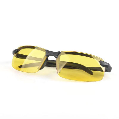 Night Vision Glasses Men Anti-Glare Driving Half Frame Sunglasses for