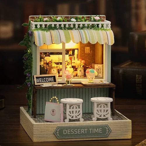 Magic Wooden Doll House Mini Kit DIY Handmade Assembly Model Building
