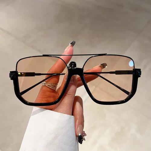 KAMMPT Vintage Oversized Sunglasses Fashion Men Women Square Shades