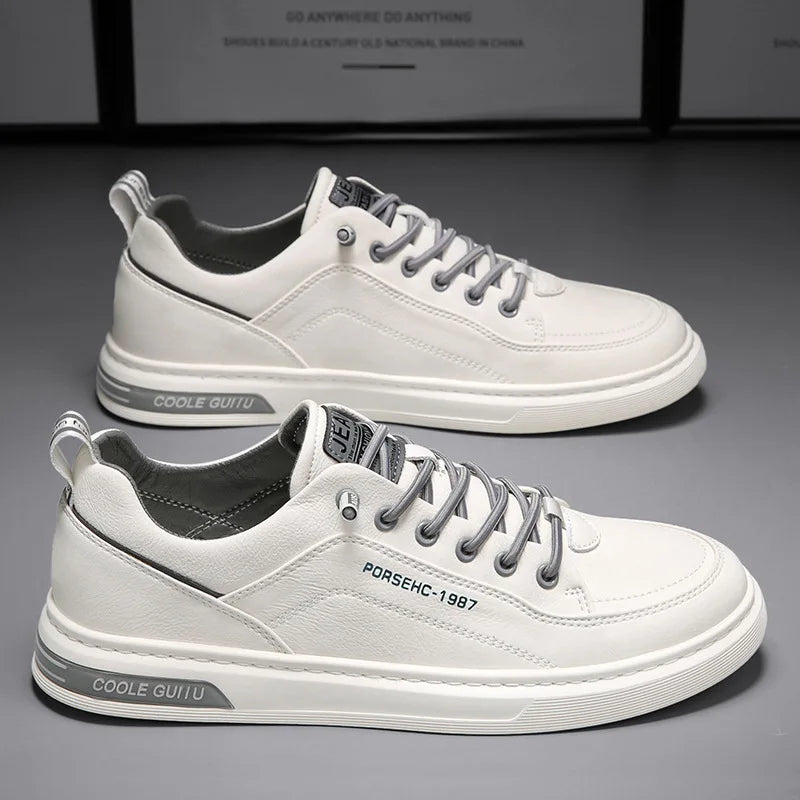 Spring Autumn Men's Casual Sneakers Waterproof Vulcanized Shoes 2024