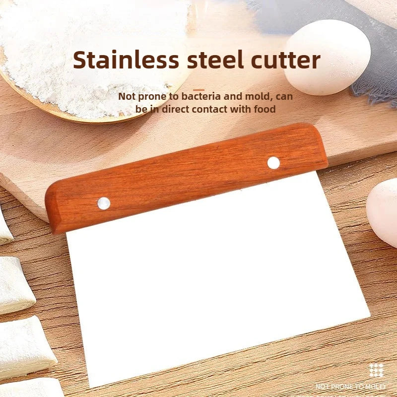 Stainless steel Bake Scraper Trapezoidal Cream Cake Dough Knife