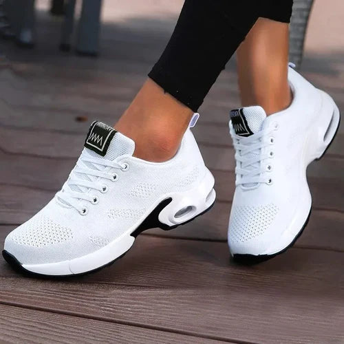 Women Casual Shoes Breathable Walking Mesh Flat Shoes Platform