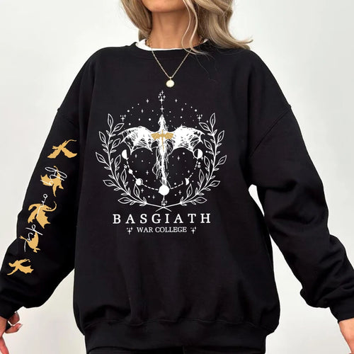 Fourth Wing Sweatshirt Women Pullover Basgiath War College Crewneck