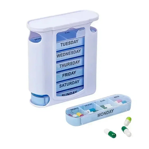 7 Days Pill Medicine Box Weekly Monthly Tablet Holder Storage