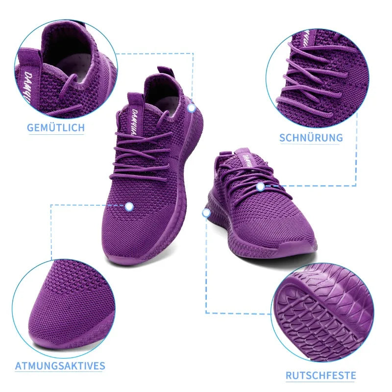 Women Casual Shoes Fashion Breathable Comfortable Walking Mesh Flat
