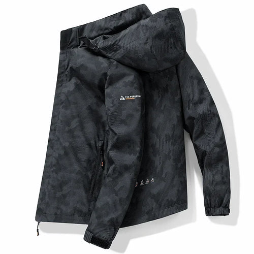 Hooded Hiking Jacket Men Outdoor Bomber Jackets Waterproof Windbreaker