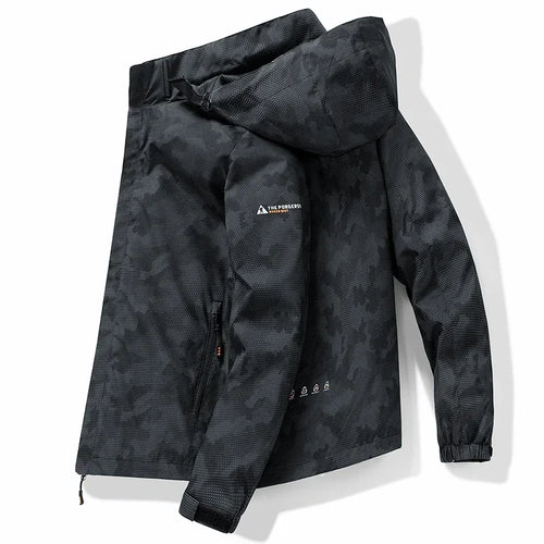 Hooded Hiking Jacket Men Outdoor Bomber Jackets Waterproof Windbreaker