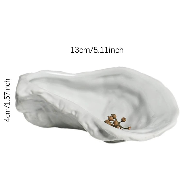 1PC Molecular Cuisine Oyster Shell Ceramic Creative Tableware Plate