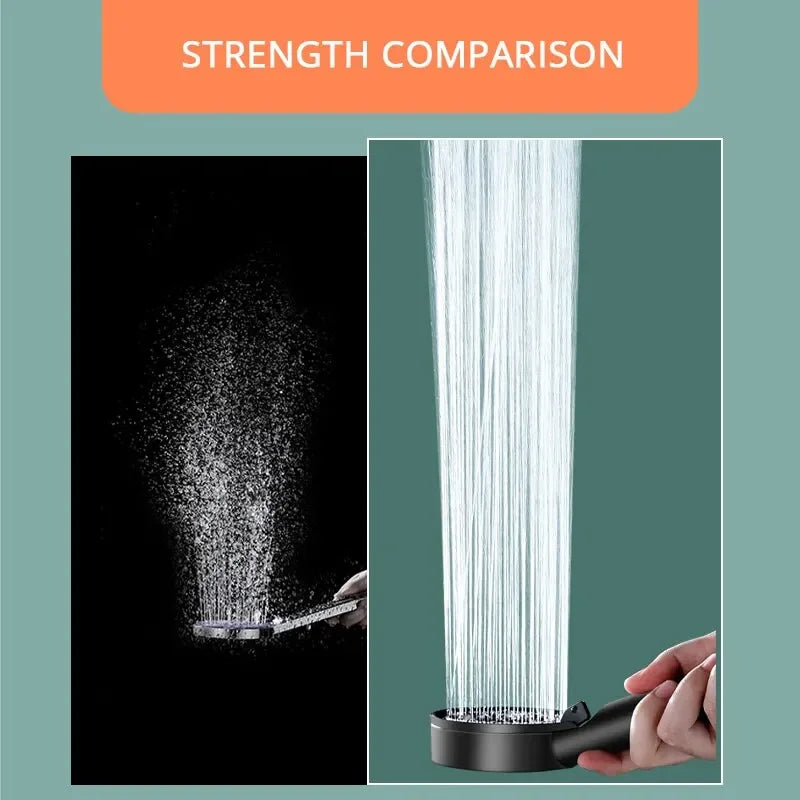 5 Mode Pressure Boost Shower Head Multifunction Adjustable Large Water