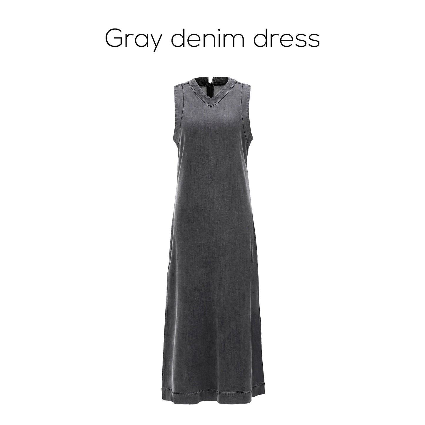 AP Women 2026 Autumn and Winter Denim V-neck Dress Knitting Cardigan Mock Neck Modal Shirt