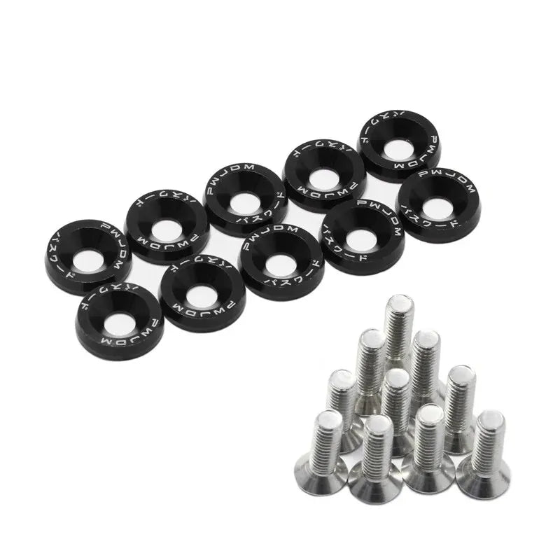 10 PCS M6 Car Modified Fasteners Fender Washer Bumper Engine Concave