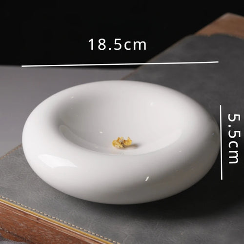 Creative Circular Ceramic Plate with Double Layer Insulation Western