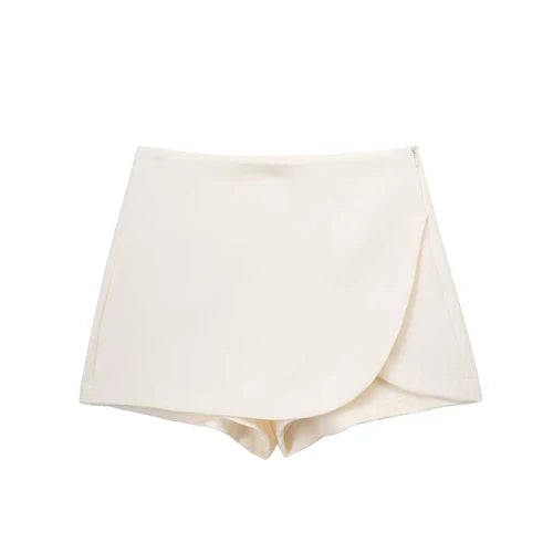 TRAF Women's Skort High Waist Brown Skirt Pants Stylish Summer Pink
