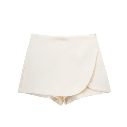 TRAF Women's Skort High Waist Brown Skirt Pants Stylish Summer Pink