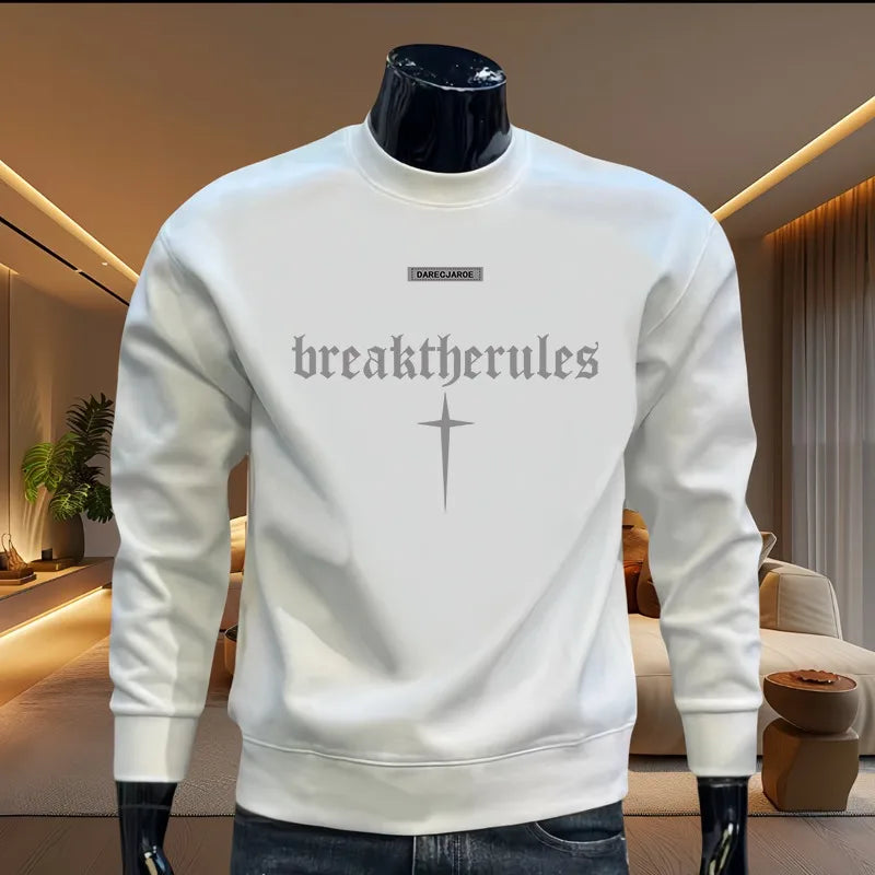New Autumn Men Graphic Sweatshirts Hoodied Long Sleeve T-shirt Cotton