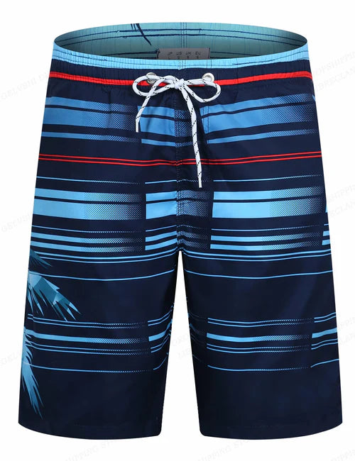 Striped Beach Shorts Men Fashion Swimwear Board Shorts Trunk Gym