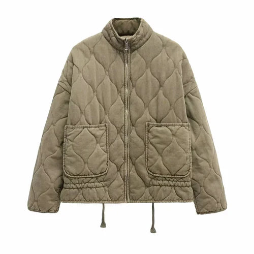 ZW Women's Cotton Jacket Traf 2024 New Arrival Vintage Lenzing Rayon